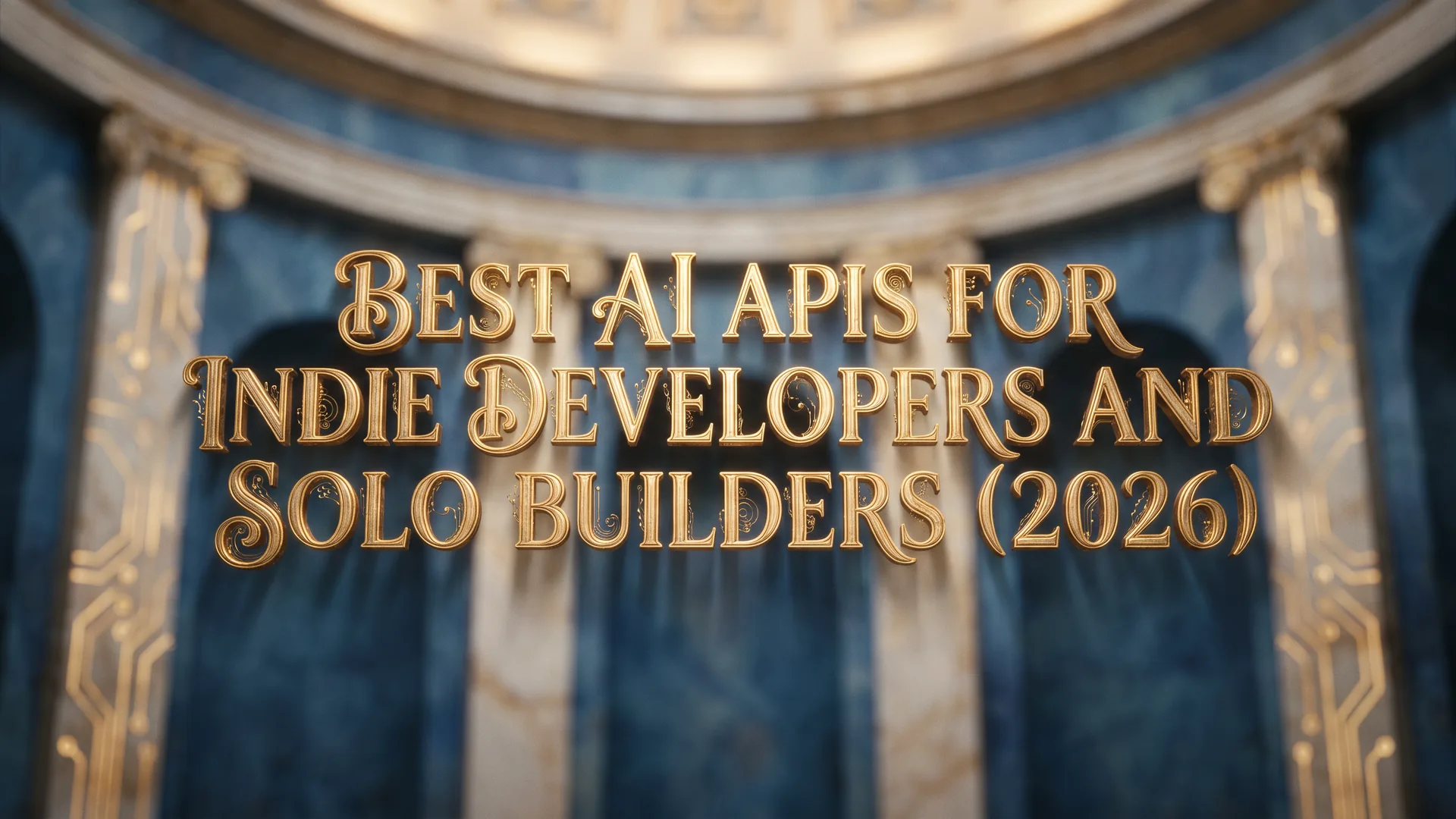 Ranking of the best AI APIs for indie developers in 2026