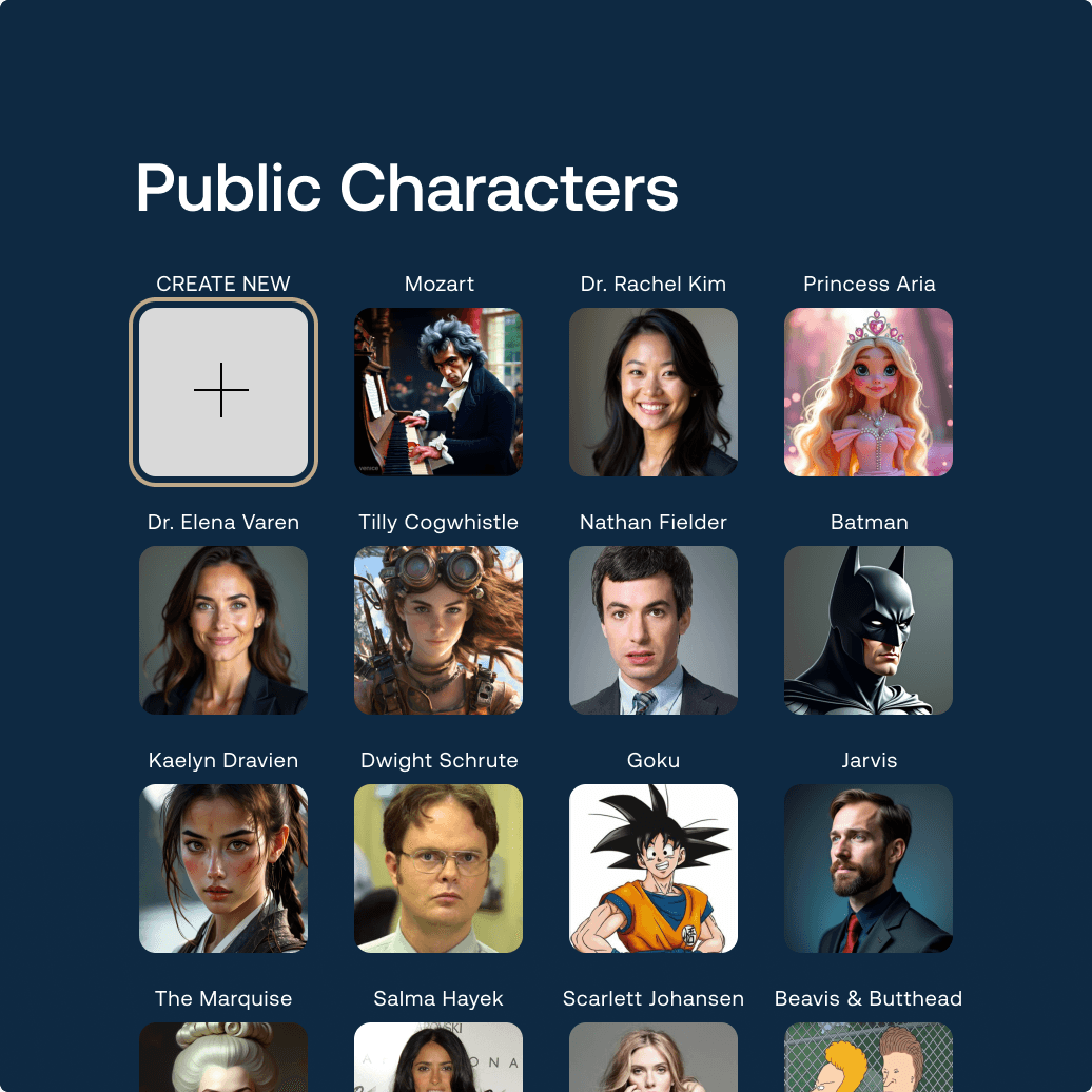 Start building your character