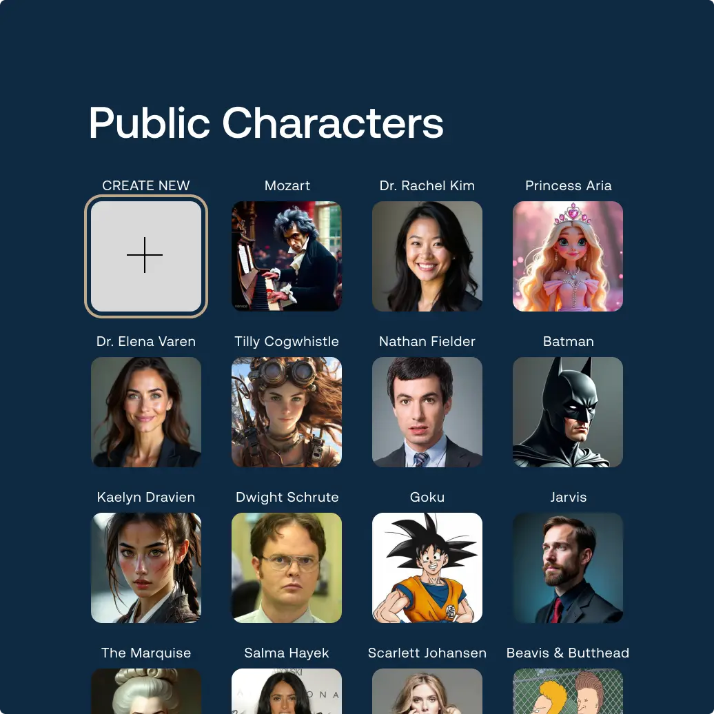 Start building your character