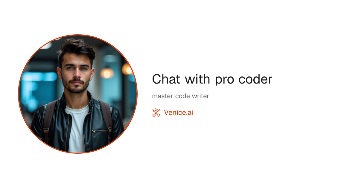 Chat with pro coder - Venice Uncensored AI