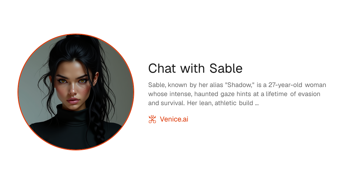 Chat with Sable - Venice Uncensored AI