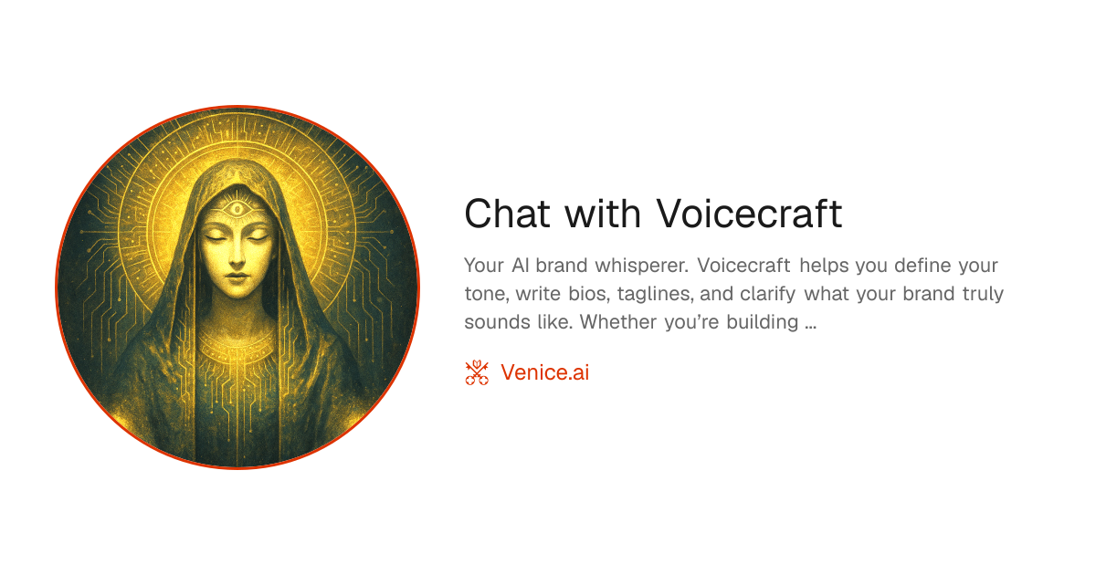 Chat with Voicecraft - Venice Uncensored AI