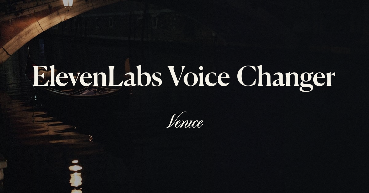 ElevenLabs Voice Changer API — Pricing & Specs | Venice