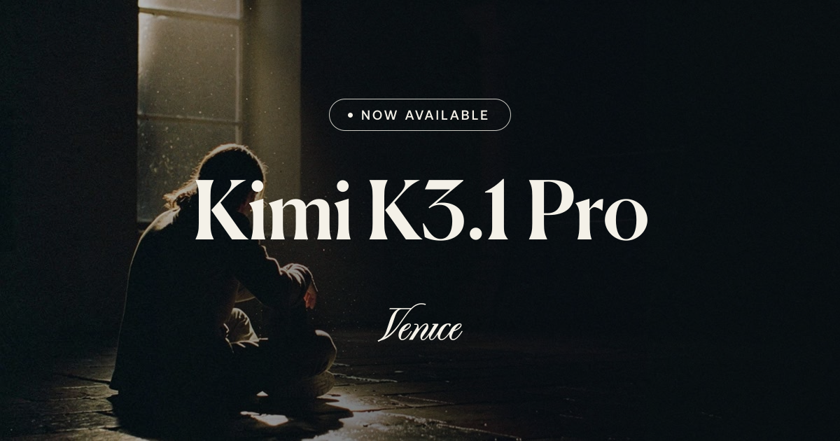 Kimi K3.1 Pro API — Pricing, Specs & Private Access | Venice